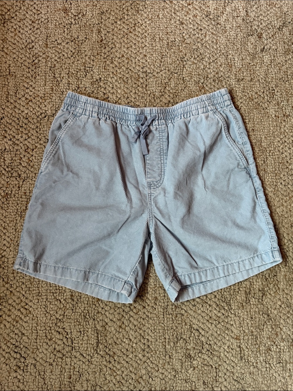J. Crew Light Blue Elastic Waist Corduroy Shorts